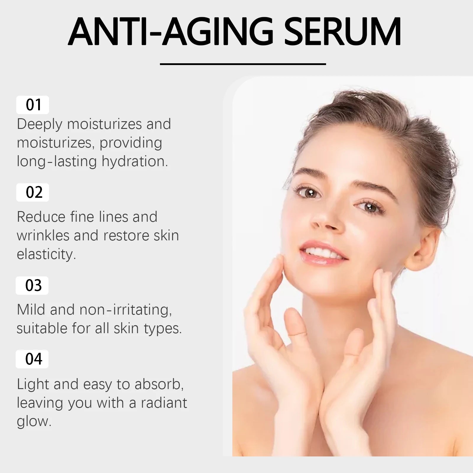 Firming Facial Serum Set with Microneedle Roller Anti-Aging Tightening Hydrating Facial Essence Fade Smoothing Skin Beauty Oasis Select