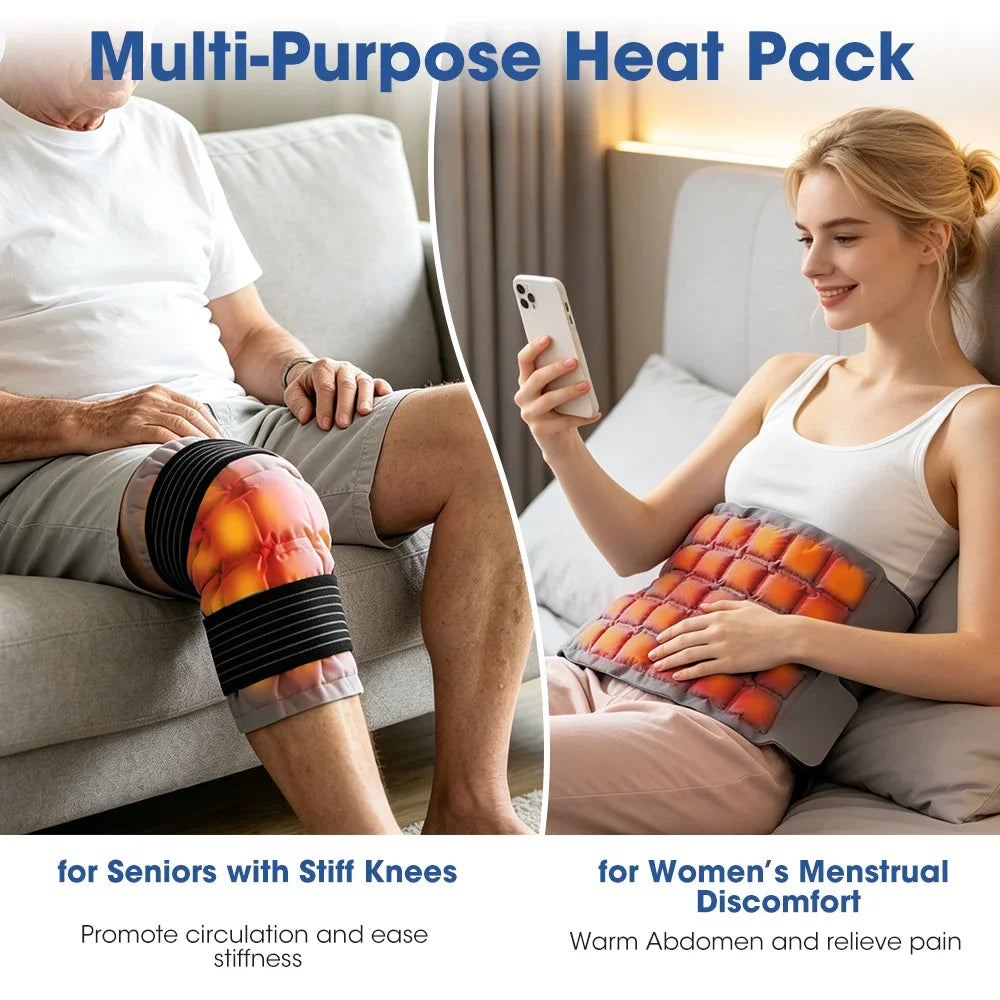 SAP Hot & Cold Knee Wrap – Reusable Microwave & Freezable Brace