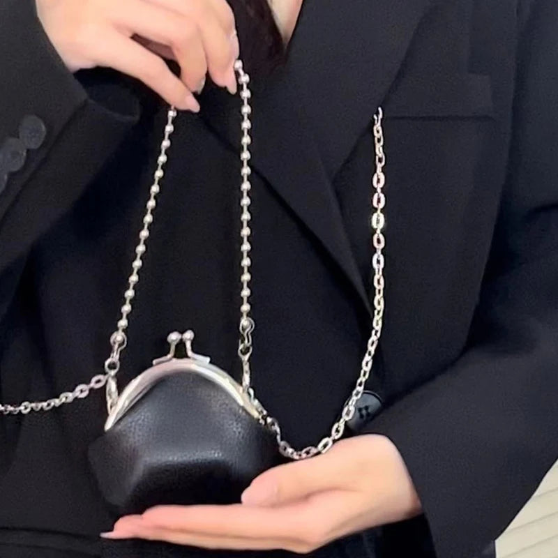Womens Texture Chain Small Bags Fashion Mini Bags Chain Single Shoulder Crossbody Zero Wallet Small Headphone Evening Bags Oasis Select