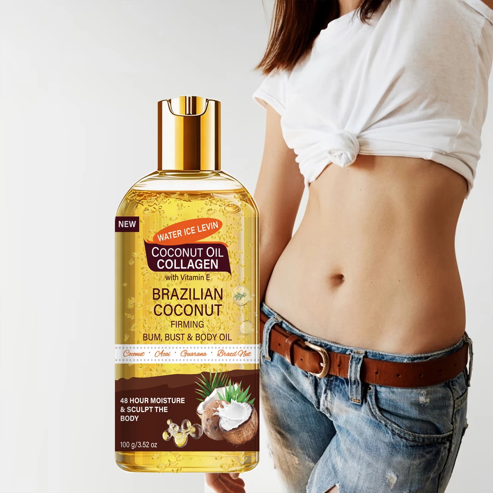 Brazilian Firming Body Oil – Coconut & Collagen Moisturizer Firming Body Oil Oasis Select