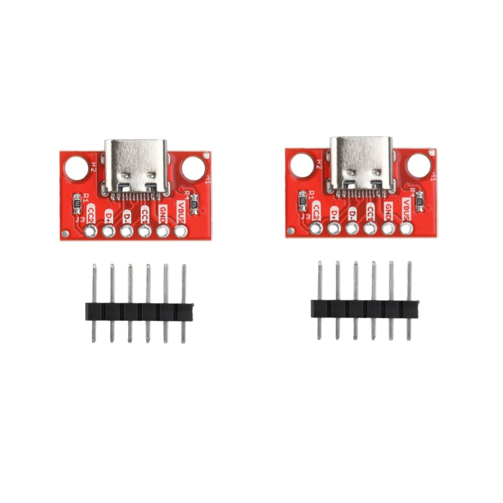 1-5PCS USB Type C Connector Board 3.1 Serial Basic Breakout Female Connector Breakout Board Red Adapter Board Oasis Select 2pcs