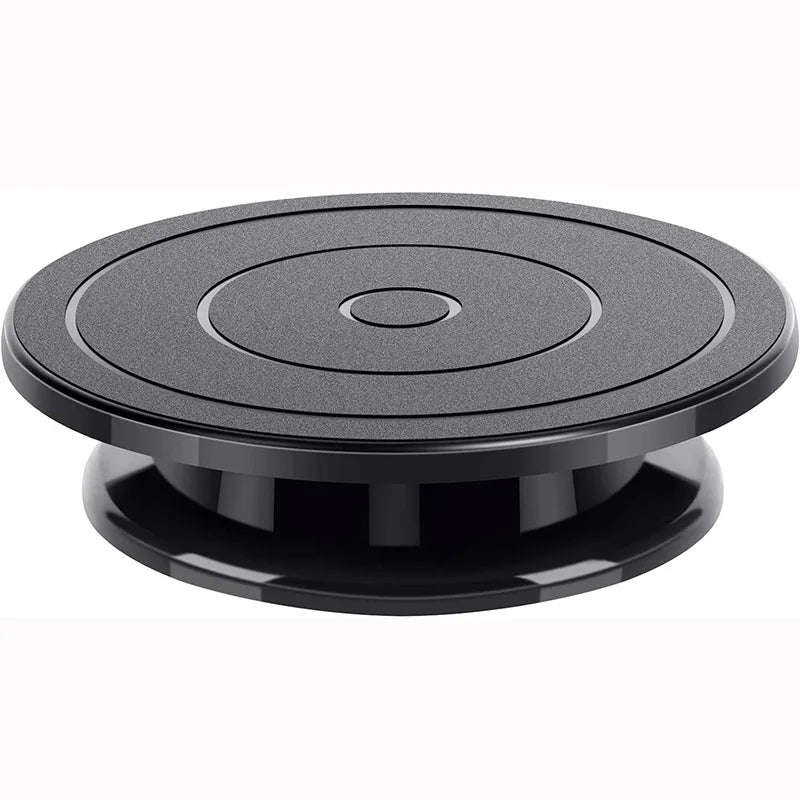 Rotating Cake Turntable, Anti-Skid Base For Carving, Pottery, Painting, Cake Decoration Suitable For Baking And Pottery Lovers Oasis Select black