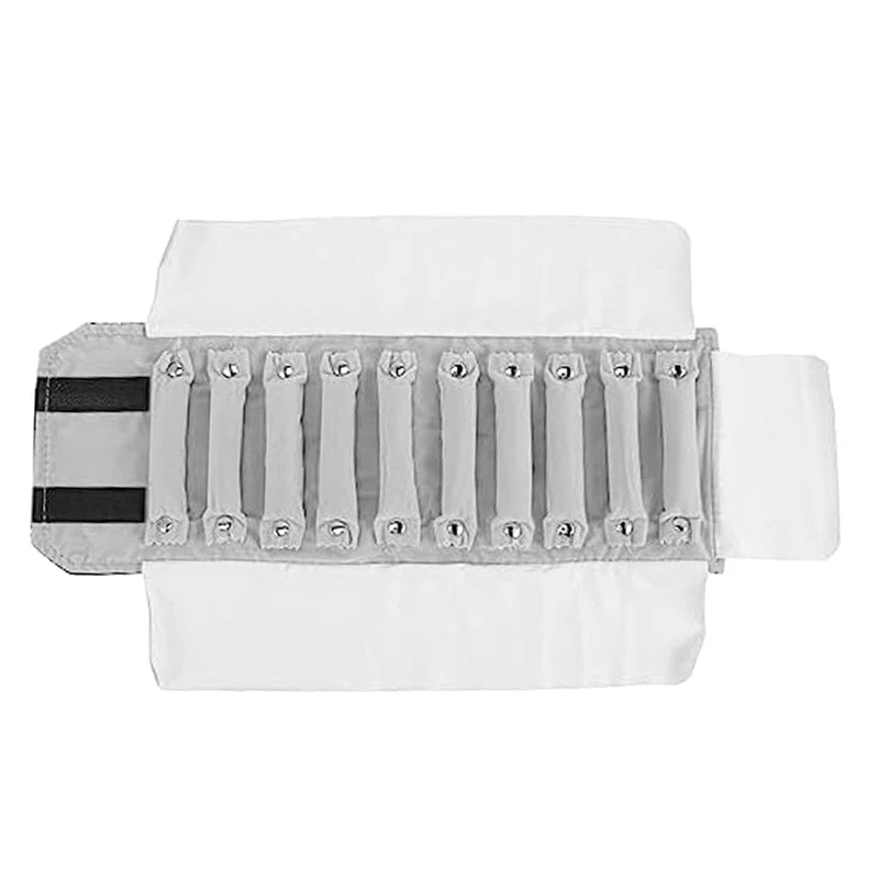Ring Storage Roll Bag Portable Jewelry Case Large Capacity Jewelry Holder Necklaces Bracelets Case Oasis Select Gray black NONE