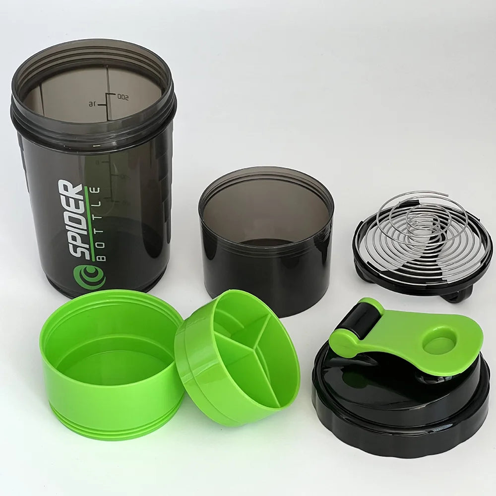 3 Layers Shaker Protein Bottle Powder Shake Cup Water Bottle Plastic Mixing Cup Body Building Exercise Bottle Oasis Select