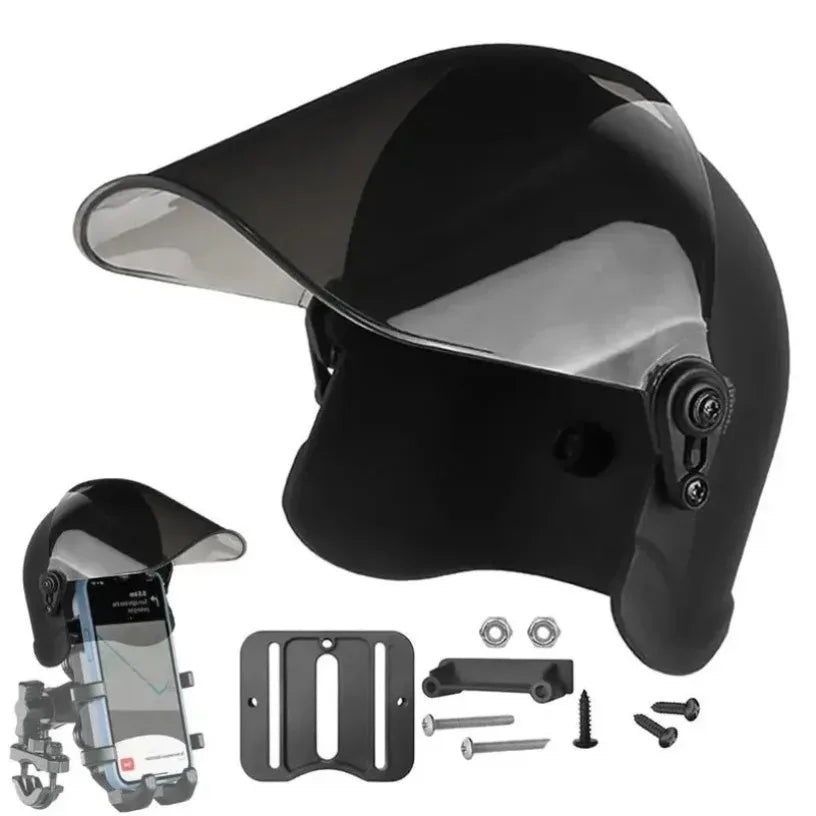 Phone Holder Sunshade Rainproof Motorcycle Handlebar Adjustable Visor Helmet Phone Holder Increase Safety Oasis Select