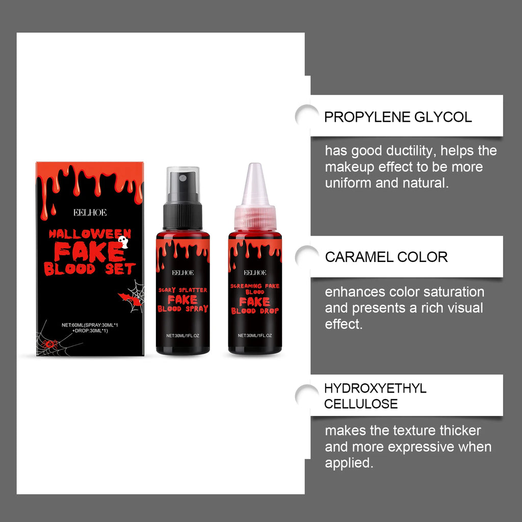 Halloween Fake Blood Set – Realistic Special Effects Makeup