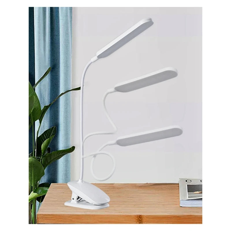 LED Reading Light With Clip USB Rechargeable Book Lights 3 Color Modes & Stepless Brightness Eye-Care Study Table Lamp Oasis Select