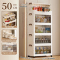 Folding storage cabinet - multi-level storage rack for kitchen clutter - home living room snack and toy storage cabinet Oasis Select 5 layers