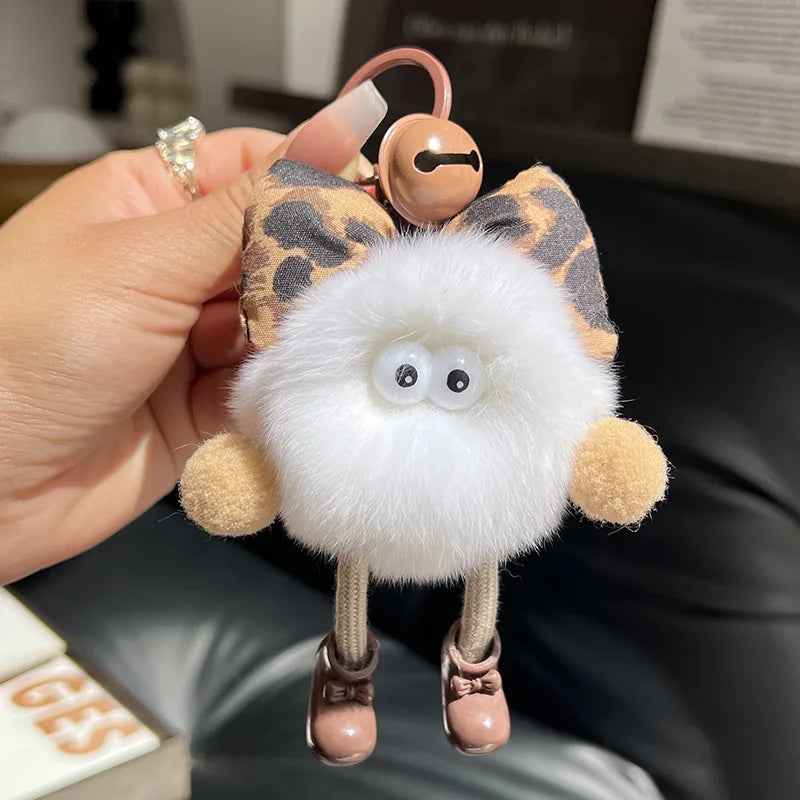 Cute Little Coal Ball Bag Pendant Backpack Exquisite Doll Hanging Decoration Cartoon Doll Car Keychain Oasis Select