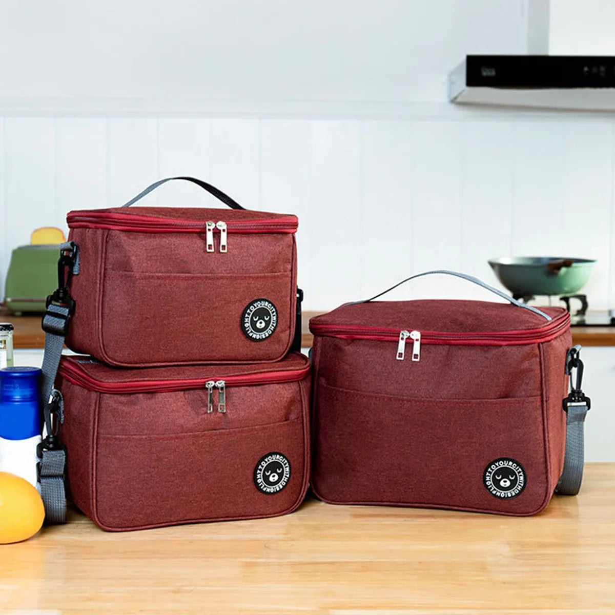 Capacity Hand-held with Shoulder Strap Insulated Bag, Lunch Box Bag, Student Thickened Waterproof Lunch Bag Oasis Select