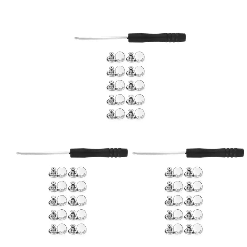 10/20/30Pcs Jeans Buttons Replacement No-Sew Removable Metal Buttons Snap Denim Button Repair For Jeans Clothing Supplies Oasis Select 30pcs A