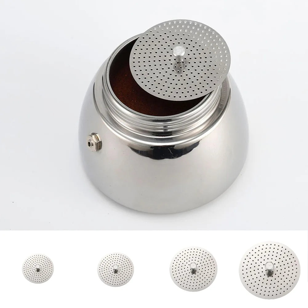 2/3/4/6/9Cups Coffee Filter Plate Stainless Steel Moka Pressed Powder Decrement For EspressoFor Home Office Coffee Bar Oasis Select