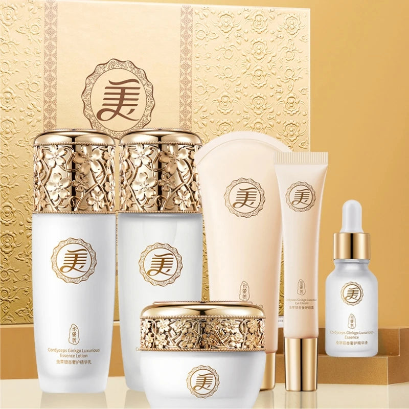 Cordyceps & Ginkgo Essence 6-Piece Skincare Set | Niacinamide