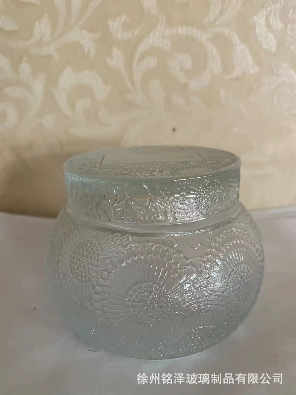 Glass Lid Empty Cup Candle Holder Cute Fragrance Glass Bottle Aromatherapy Candle Container Oasis Select plum