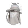 Sun Hats UV Guard Face Neck Cover Fishing Sun Protection Cap Bucket Hats Sun Hat Sun Protection for Fishing Hiking Beach Oasis Select Light Gray