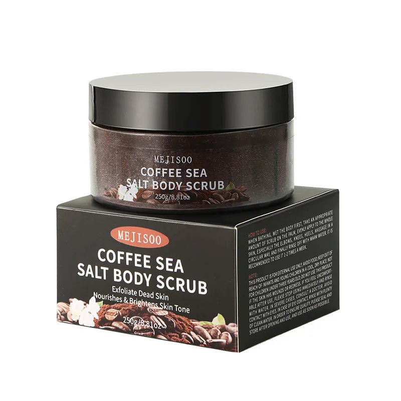 Coffee Sea Salt Body Scrub – Natural Exfoliating Cleanser 250g Body Scrub Oasis Select Coffee