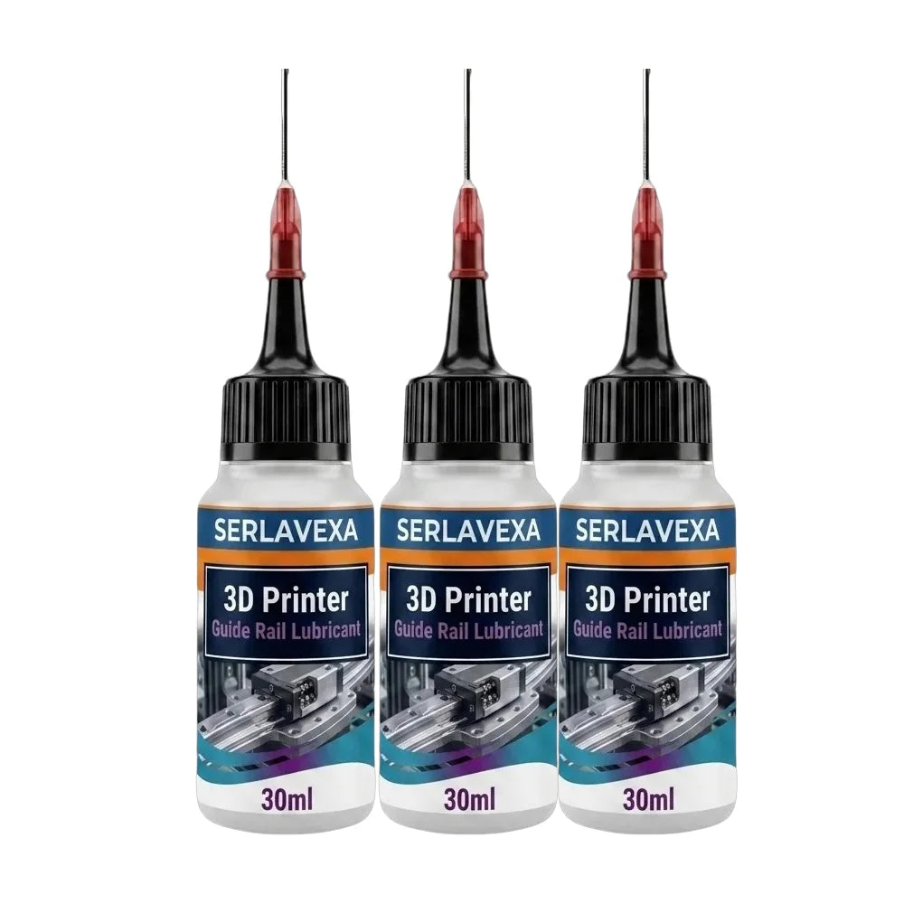 SERLAVEXA 3D Printer Lubricant 30ml and MIRAVEXL Glue Stick 25g Kit, for Smooth Guide Rails, Strong Adhesion, Easy Print Removal Oasis Select 3 bottles