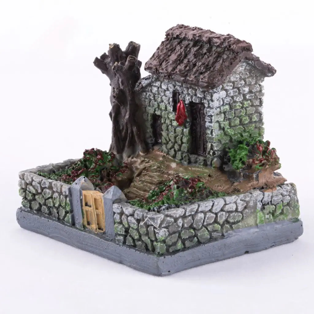 Resin Miniature Figurine House Model | Bonsai & Home Decor