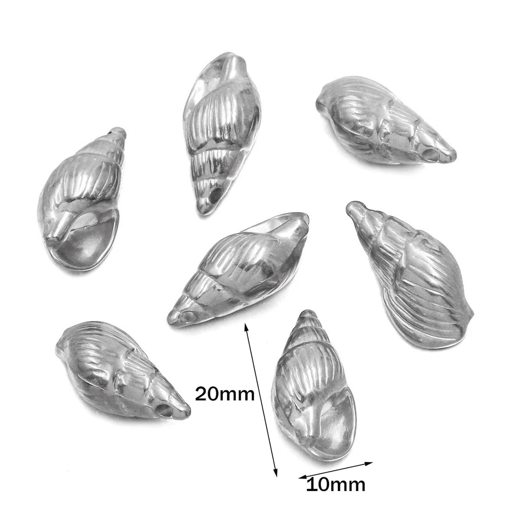 5pcs Stainless Steel Starfish Charms Shell Fish Tail Hippocampus Gold Charms Pendants Jewelry Making Ocean Dangle Accessories Oasis Select Steel 10X20mm 5 Pieces