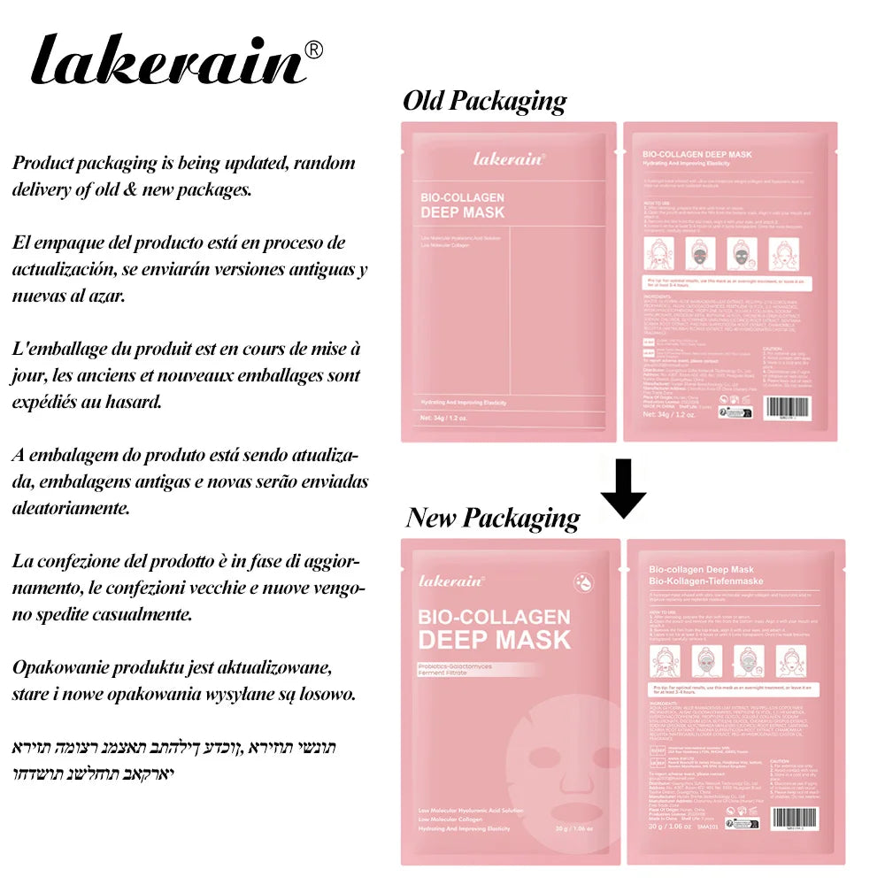 Bio-Collagen Deep Face Mask Shrink Pores Deep Hydrating Overnight Mask Moisturizing Refreshing Brightening Face Skin Care Oasis Select