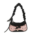 Y2K Checkered Lace Bowknot Shoulder Bag – Cute Crossbody Purse Shoulder Crossbody Bag Oasis Select Black
