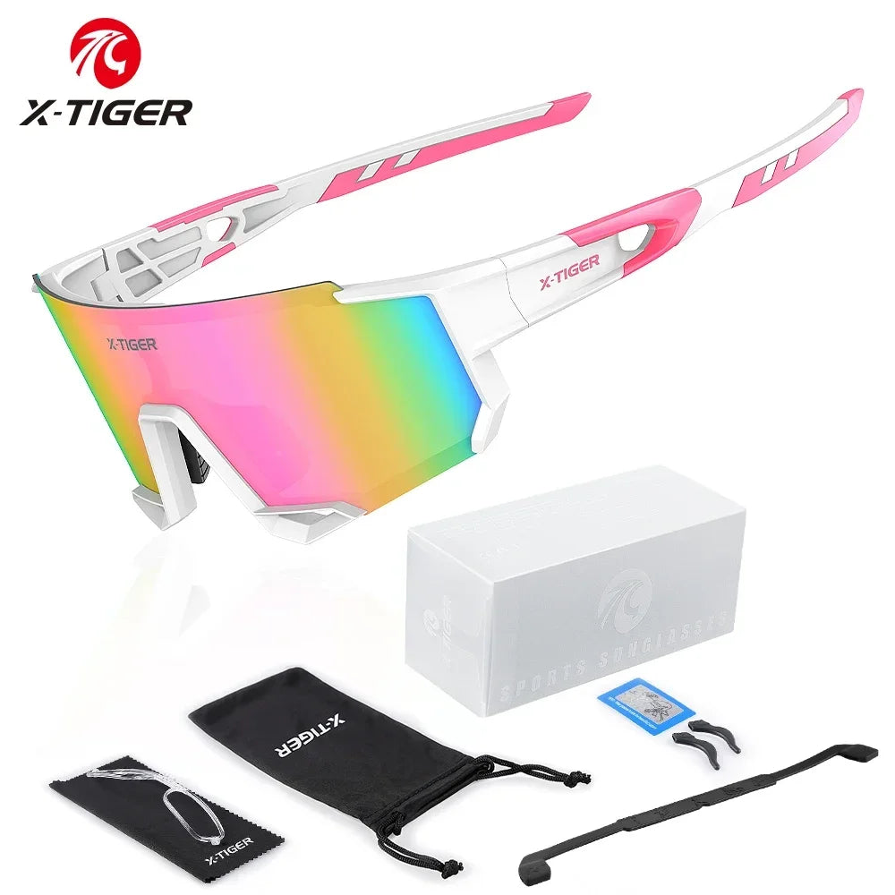 X-TIGER Color Polarized Cycling Glasses Men Women Sports Sunglasses Road MTB Bike Bicycle Riding Protection Goggles Eyewear Oasis Select X-YJ-PXS08 ONE SIZE