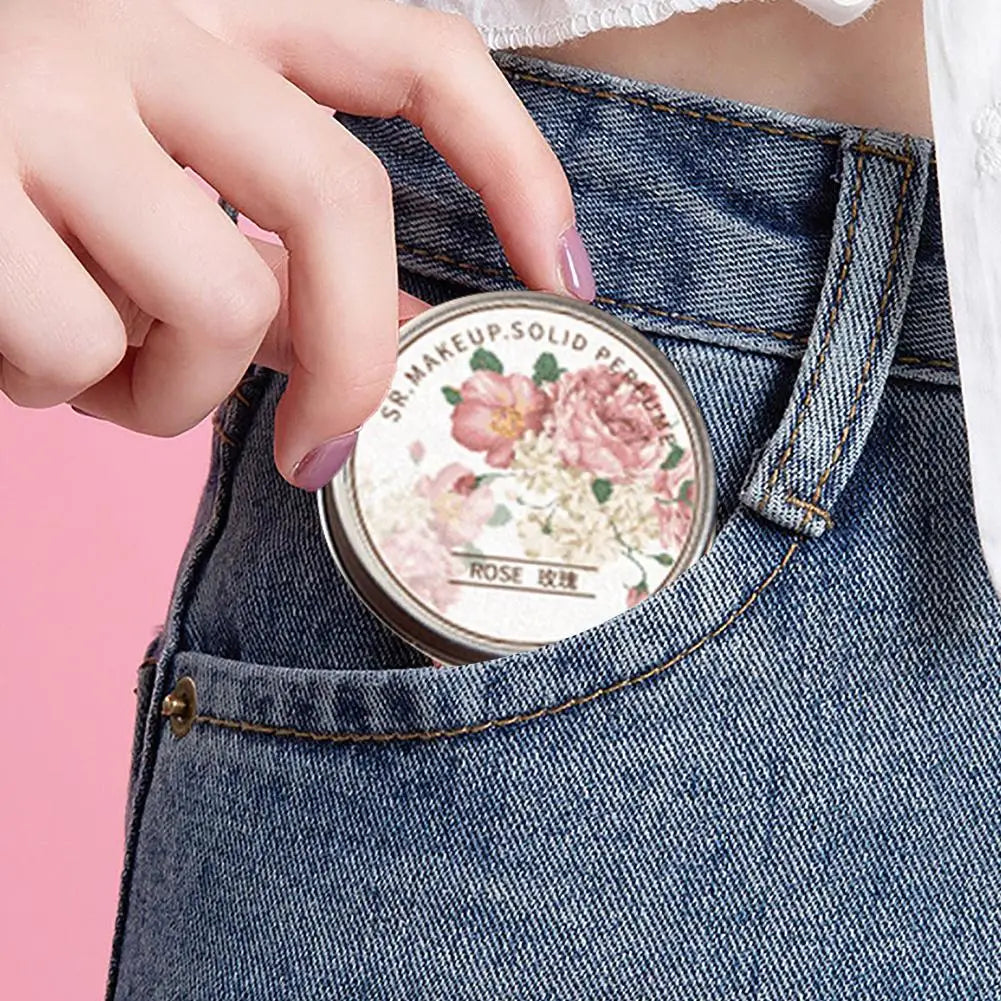Lavender Solid Perfume for Women Portable Fresh Elegant Long-Lasting Body Balm Cream Plant Flower Aroma Deodorant Oasis Select