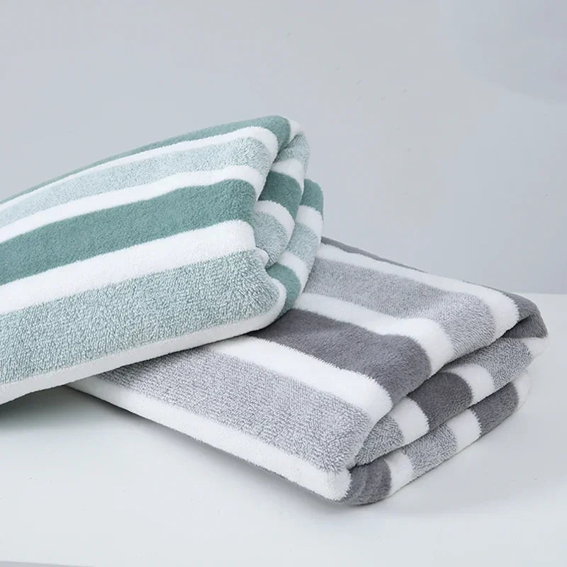 Striped Towel Set – Soft Quick-Dry Bath & Hand Towels Bath Towel Set Oasis Select