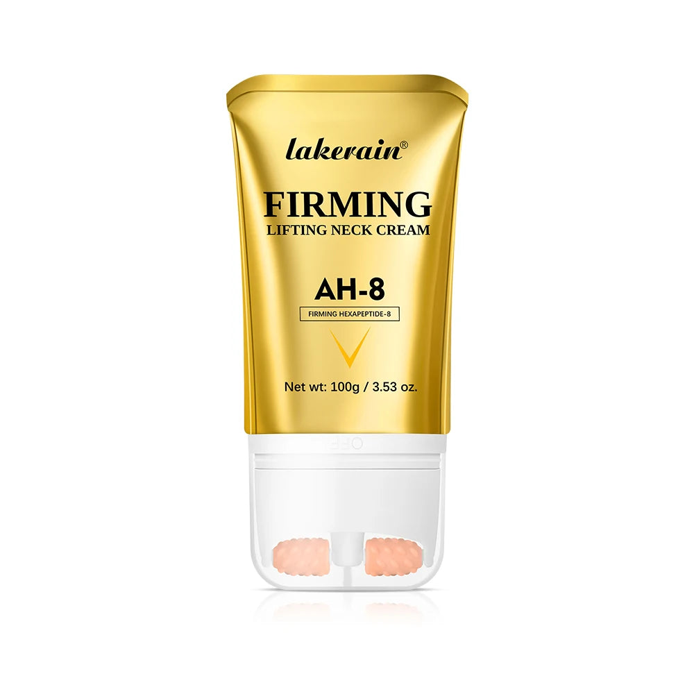 AH-8 Firming Lifting Neck Cream Deep Moisturizing Firms Neck Loose Skin Roller Design Smooth Fine Lines Wrinkles Neck Cream Oasis Select 1PCS