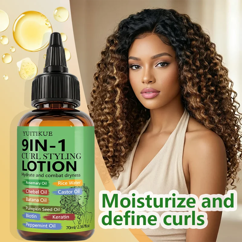 YUITIKUE 9-in-1 Curl Styling Lotion – Anti-Frizz & Defines