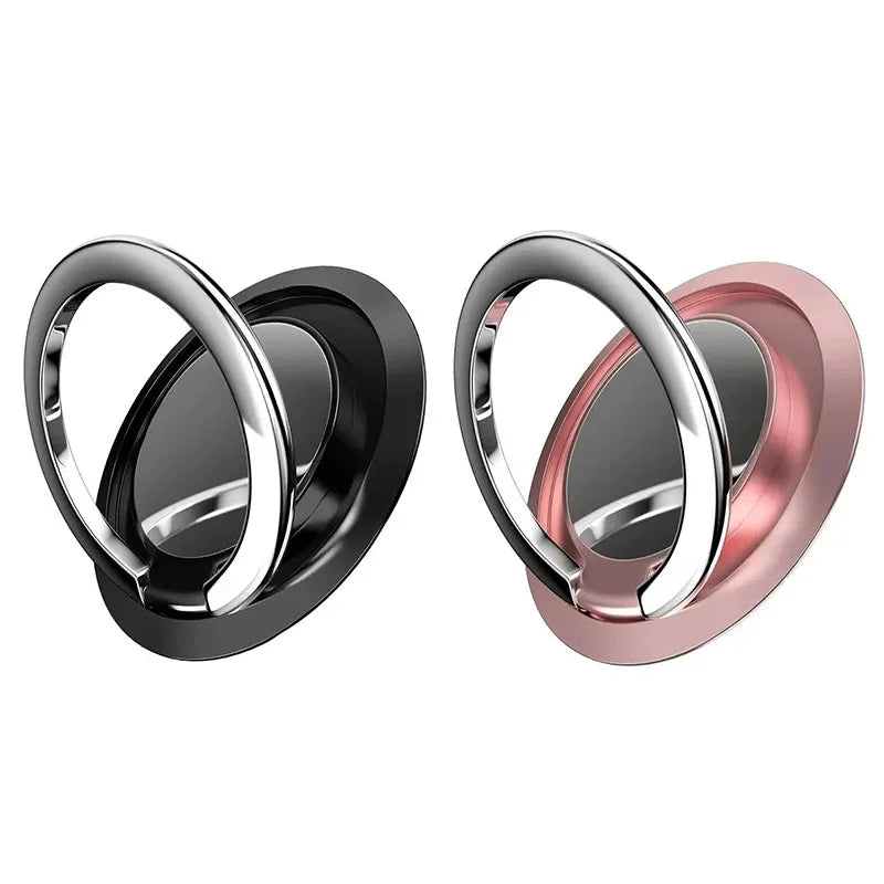 1/2pcs 360 ° Rotatable Ring Phone Holder, General Motors Magnetic Holder, Phone Back Sticker Pad Holder, Holder Oasis Select Black-Rose gold
