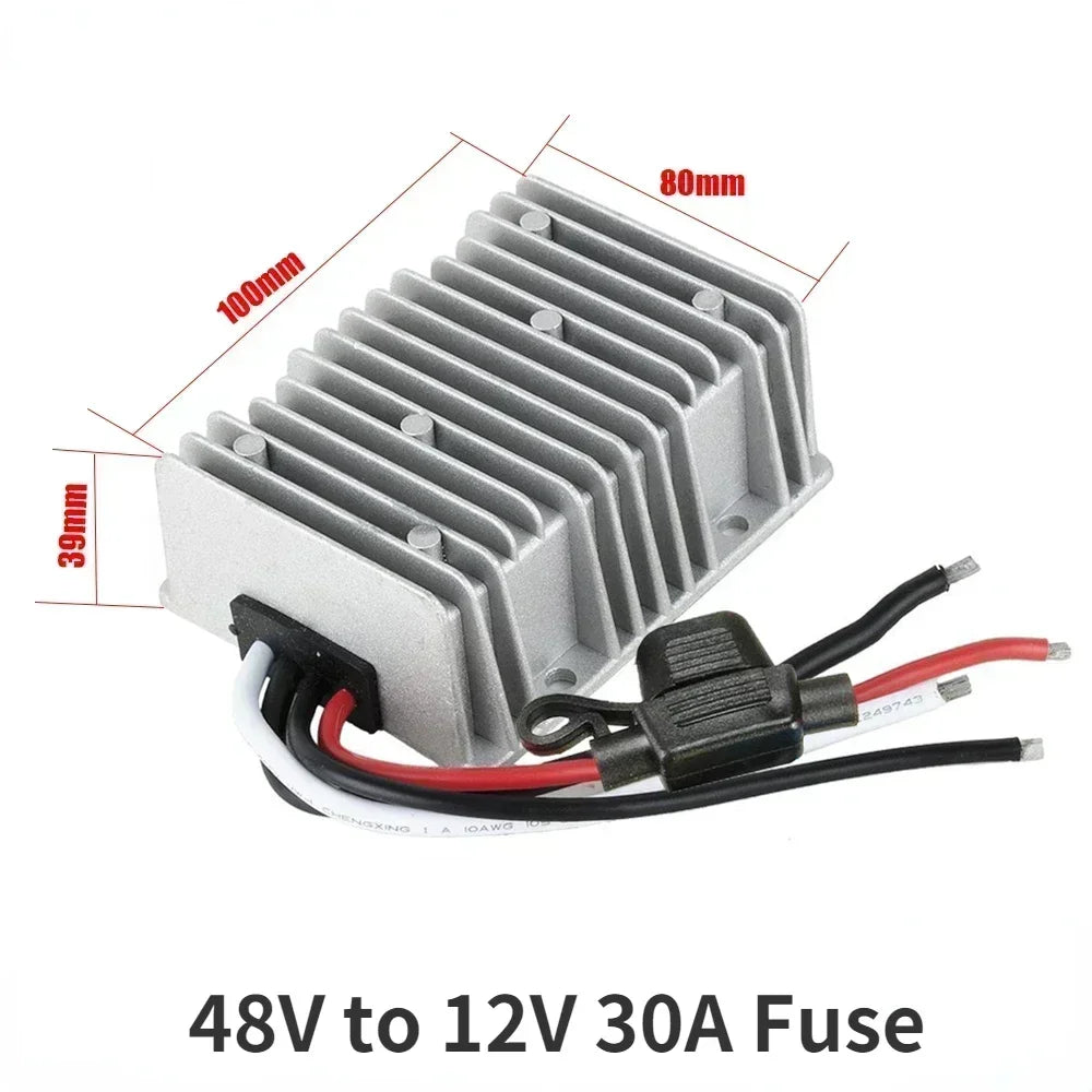 36V 48V to 12V 10A 20A 30A Voltage Reducer Step Down Converter Buck Regulator DC DC Golf Cart with Fuse CE RoHS Waterproof Oasis Select 48V TO 12V 30A Fuse CN