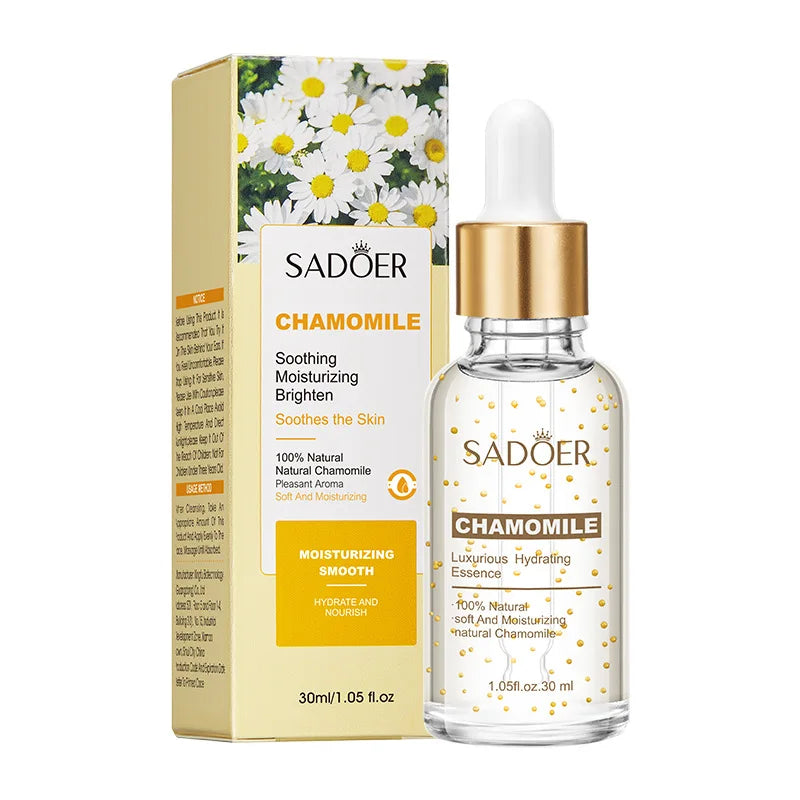 30ml Rose Gold Luxury Moisturizing Serum Shrinking Pore Hydrating Serum Original Liquid Face Serum Soothing Brighten Skin Oasis Select chamomile 30ml