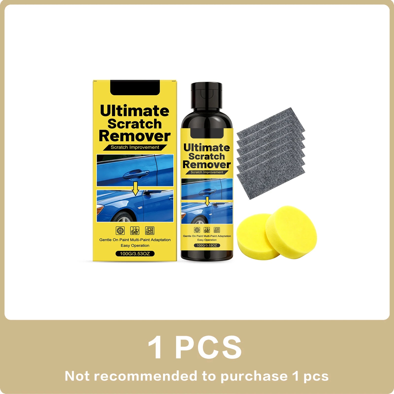 Car Scratch Repair Kit Fix Scratches Restore Paint Shine Auto Body Care Remove Scuffs Restore Gloss Car Detailing DIY Repair Oasis Select 1 Kit