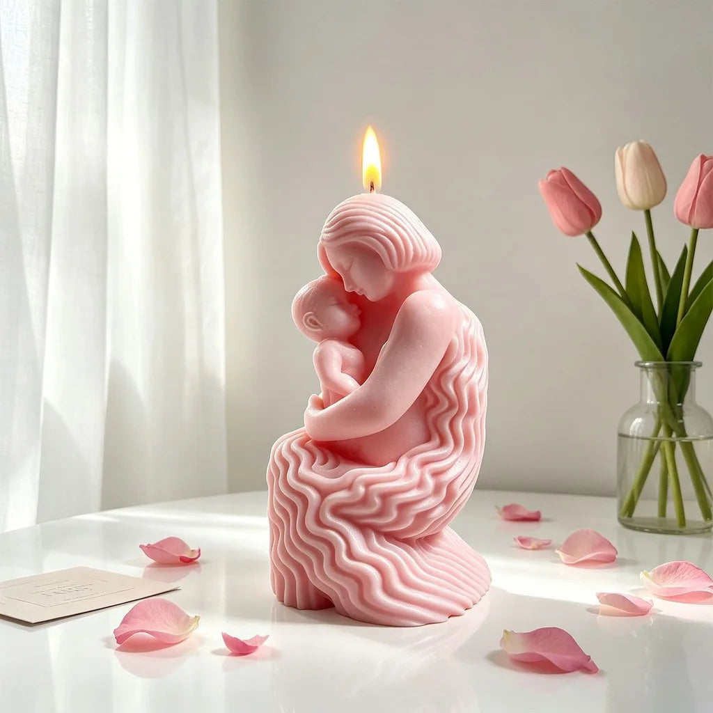3D Mother & Baby Hug Silicone Mold | Candle & Plaster Craft