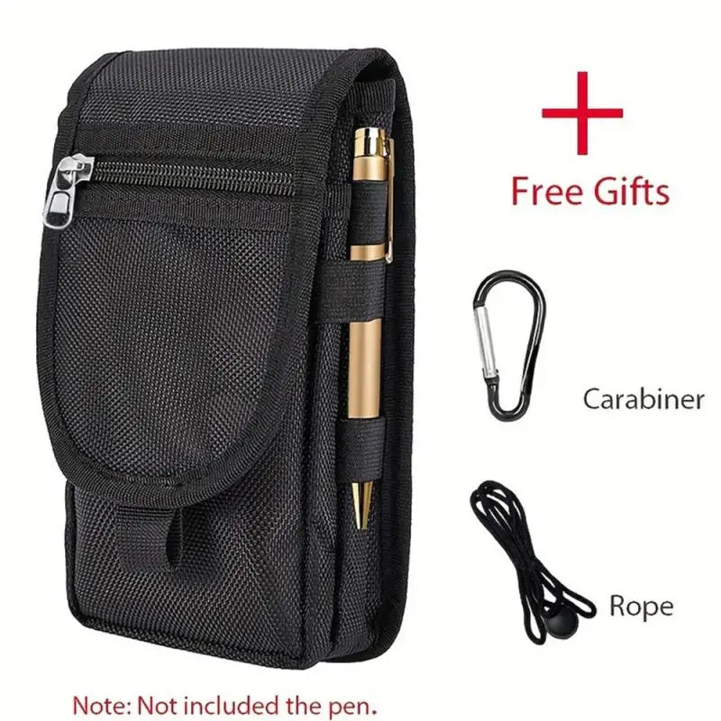 Multi-Purpose Large Screen Mobile Phone Bag Casual Waist Bag Daily Coin Purse Phone Belt Pouch Tactical Molle Phone Pouch Carry Oasis Select Black