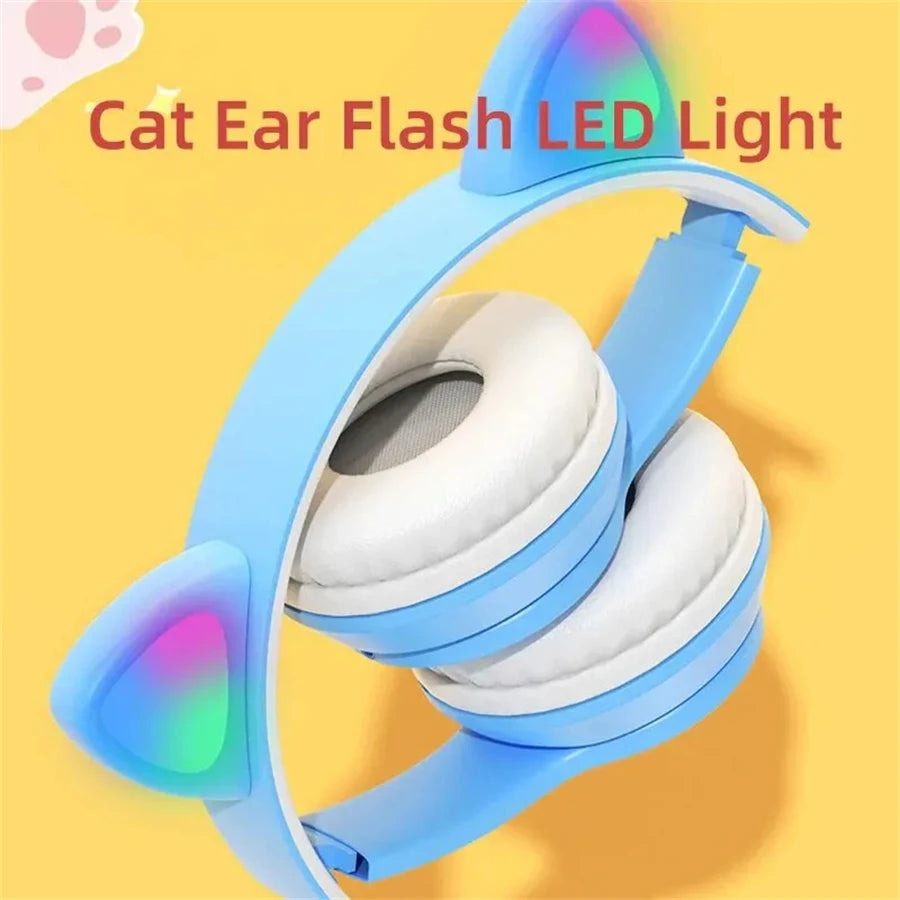 P47M Wireless Bluetooth Headset Gamer Cat LED Light Waterproof Noise Cancelling Earbuds Wireless Headphones Bluetooth Earphones Oasis Select