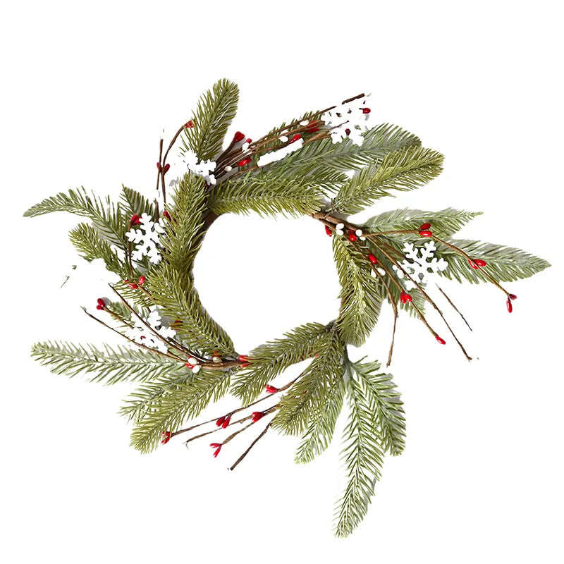 Christmas Candle Rings Table Decoration Christmas Wreath Candle Holder Ring Red Berries Table Centerpieces Candle Wreath Oasis Select