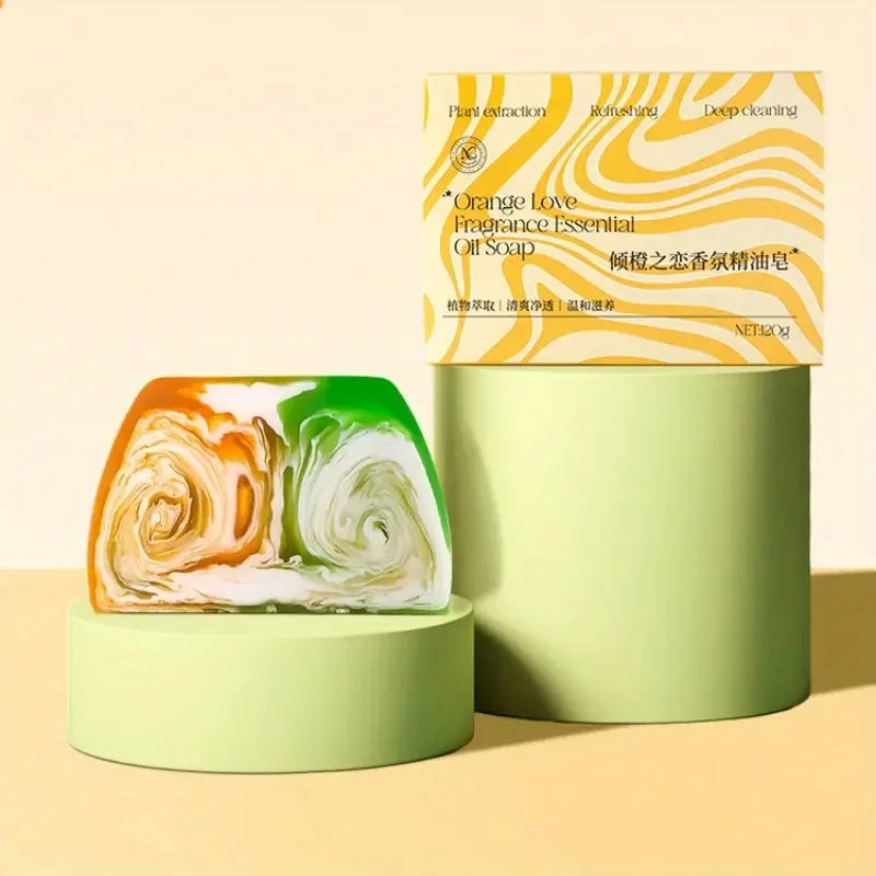 Shea Butter Orange Blossom Essential Oil Soap, Colorful Mist, Gentle Cleansing Makeup Remover, Body Bath, Hydration Moisturizin Oasis Select