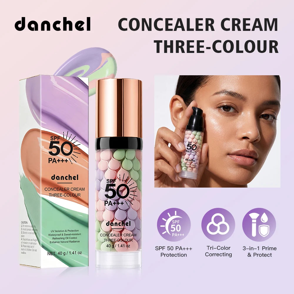3-in-1 Primer SPF 50 Color Correcting Isolation Cream Oil Control Moisturizing Face Makeup Base Blur Pores Even Skin Tone Radian Oasis Select