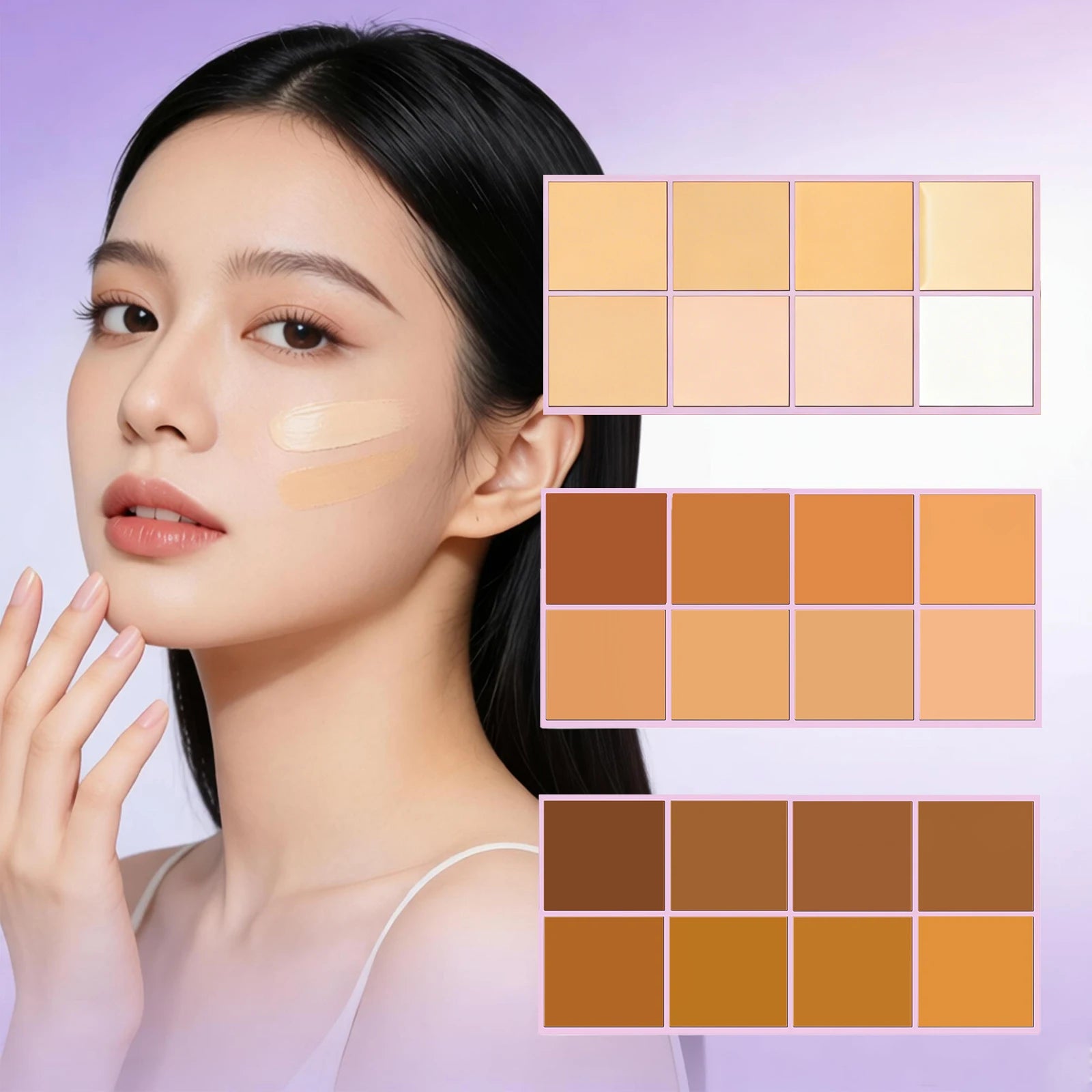 Soft Matte Cream Concealer High Coverage Cover Facial Spots, Acne Scars, Freckles and Tear Troughs Long Lasting Makeup Cosmetics Oasis Select