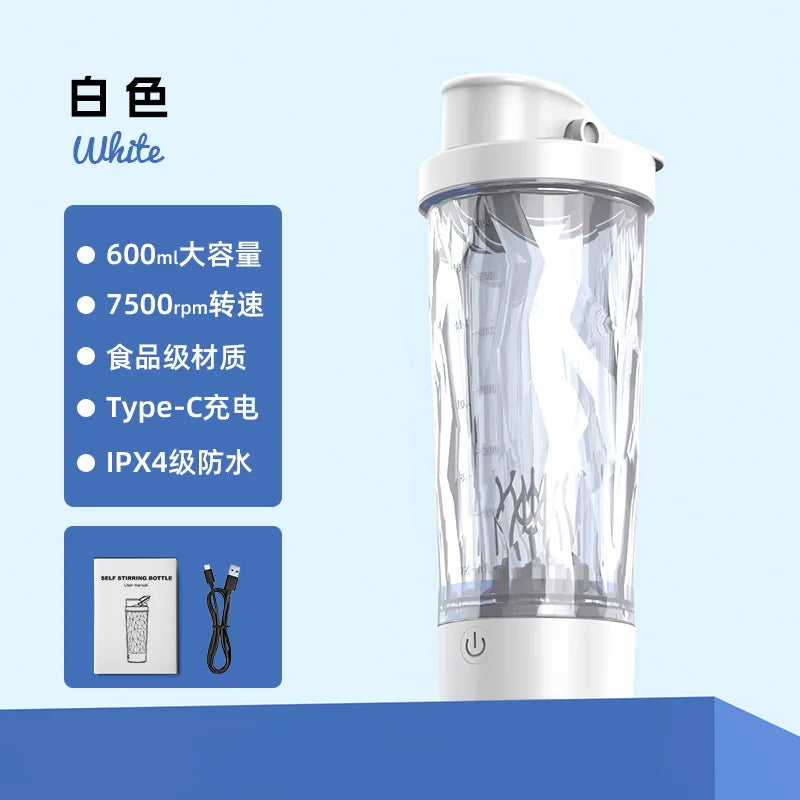Electric Protein Shaker Bottle – Portable USB Mixing Cup