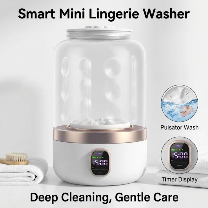 Portable Mini Washing Machine Type-C | Compact Travel Washer