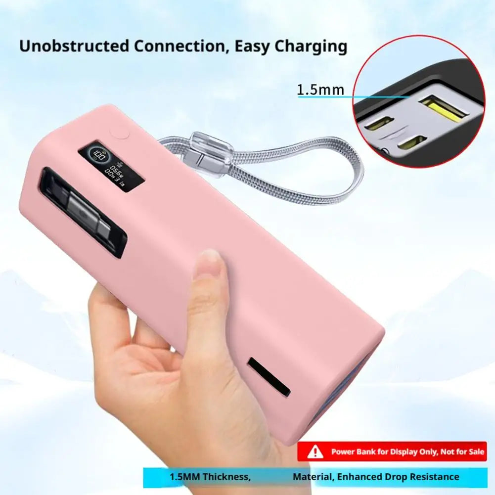 For Baseus 25000mAh Power Bank Silicone Case Bag Anti-collision Anti-touch 360° All-round Protection Sleeve Carrying Travel Case Oasis Select