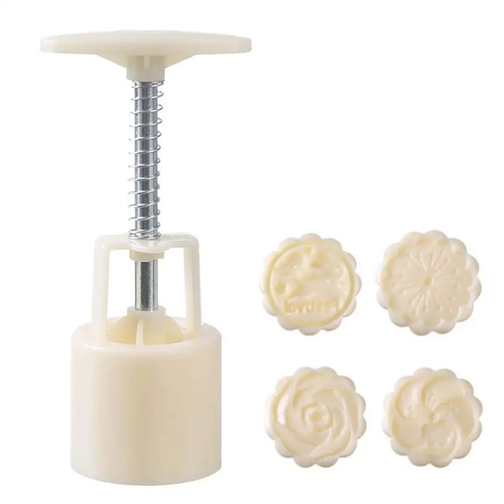 Mooncake Mold Set – 4 or 8 Stamp Hand-Press DIY Moon Cake