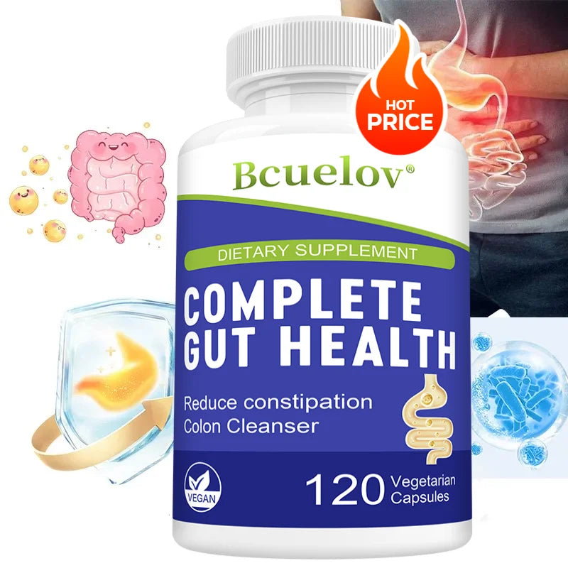 Gut Health Capsules – Senna Leaf, Ginger & Dandelion Root 5-in-1