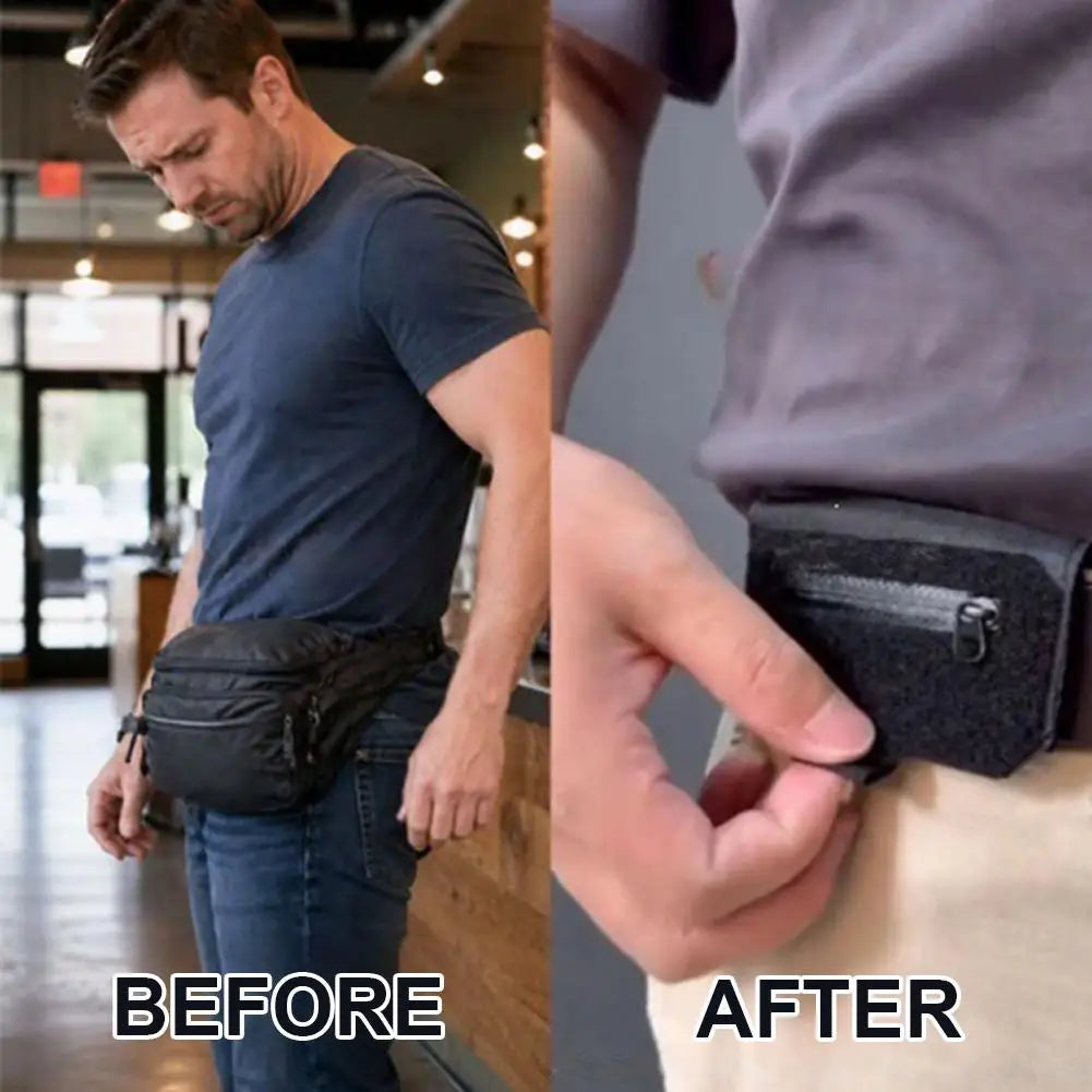 Slim Mini Hidden Belt Wallet Anti-Theft Undercover Waist Pack With Hidden Compartment Passport Card Document Pouch For Men Women Oasis Select