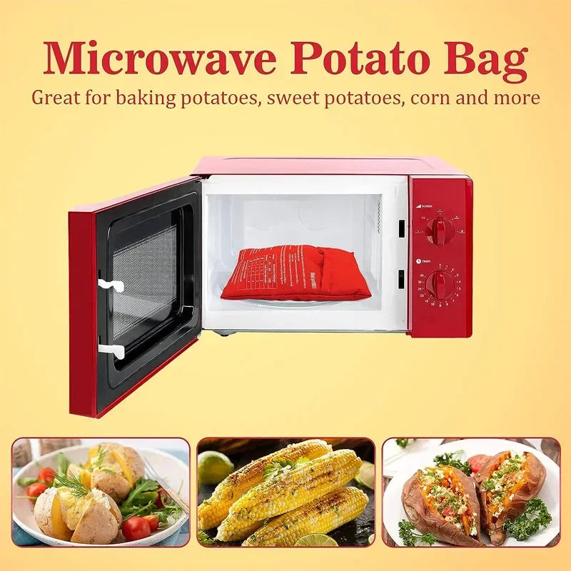 Baked Potato Microwave Bag - Reusable Pouch and Potato Cooker for Perfect Potatoes in 4 Minutes - Quick & Easy Kitchen Gadget Oasis Select