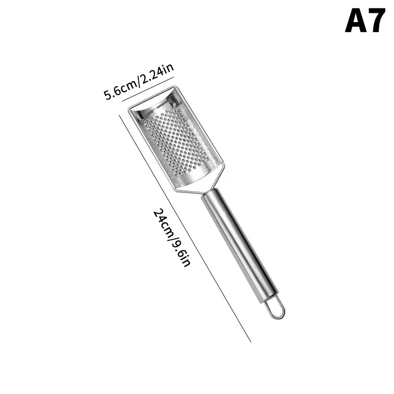 Stainless Steel Handheld Cheese Grater Multi-PurposeKitchen Food Graters For Chocolate Butter Fruit Vegetable Kitchen Items Oasis Select A7