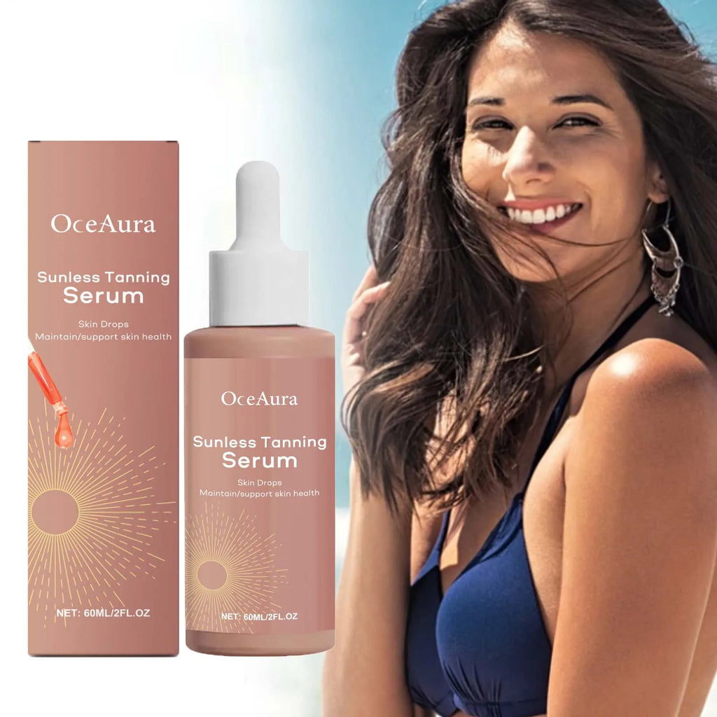Herbal Sunless Tanning Essence Promote Melanin Production Natural Bronzer Moisturizer Against Sunburn Self Tanner Drops Liquid Oasis Select